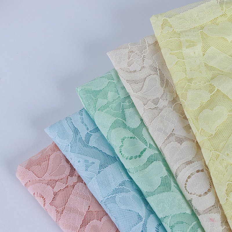 Dress Heart Cutwork Nylon Lace Fabric for Women's Wear Wholesale Suppl 13